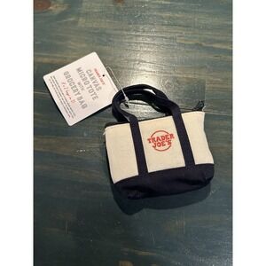 Trader Joe's Micro Tote Reusable Grocery Bag New with Tags Limited Edition Blue